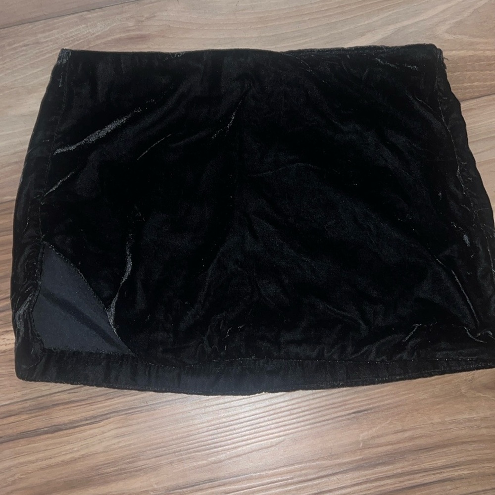 Free People black velvet mini skirt